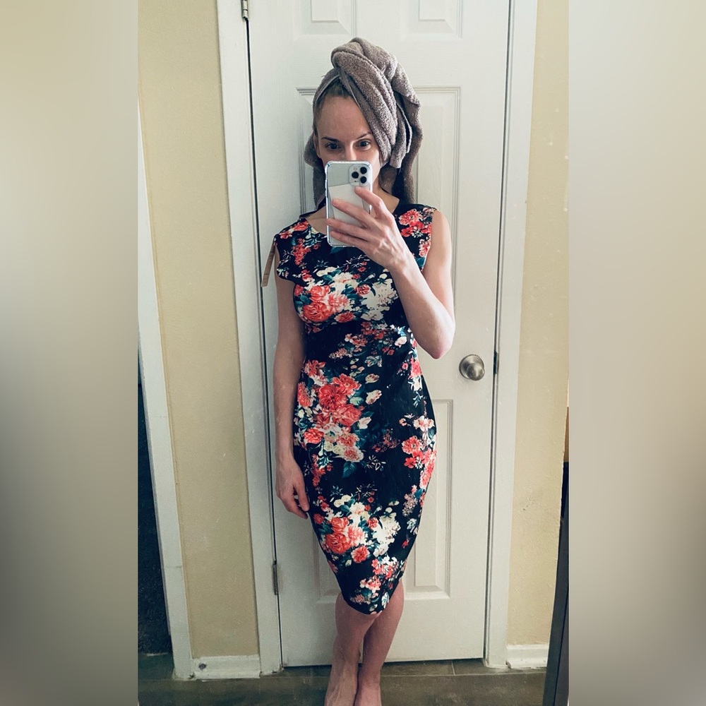 Rozzy K Bodycon Sleeveless Floral Dress